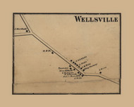 Wellsville, Warrington Township, Pennsylvania 1860 Old Town Map Custom Print - York Co.