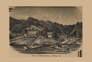 View of Glatz Ferry, Pennsylvania 1860 Old Town Map Custom Print - York Co.