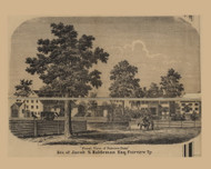 Front View of J.S. Haldeman Residence, Pennsylvania 1860 Old Town Map Custom Print - York Co.