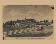 Sultzbach Residence and Tannery, Pennsylvania 1860 Old Town Map Custom Print - York Co.