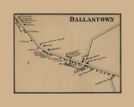 Dallastown Village, York Township, Pennsylvania 1860 Old Town Map Custom Print - York Co.