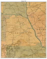 Albright Township, North Carolina 1893 Old Town Map Custom Print - Alamance Co.