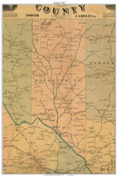 Faucette Township, North Carolina 1893 Old Town Map Custom Print - Alamance Co.