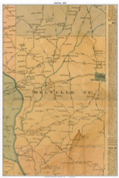 Melville Township, North Carolina 1893 Old Town Map Custom Print - Alamance Co.