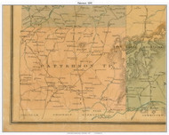 Patterson Township, North Carolina 1893 Old Town Map Custom Print - Alamance Co.