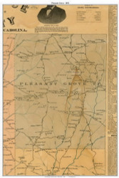 Pleasant Grove Township, North Carolina 1893 Old Town Map Custom Print - Alamance Co.