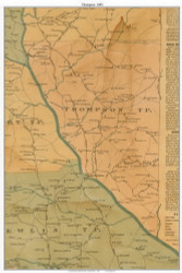 Thompson Township, North Carolina 1893 Old Town Map Custom Print - Alamance Co.