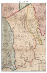 Dartmouth, Massachusetts 1858 Old Town Map Custom Print - Bristol Co.