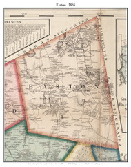 Easton, Massachusetts 1858 Old Town Map Custom Print - Bristol Co.