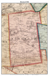 Rehoboth, Massachusetts 1858 Old Town Map Custom Print - Bristol Co.