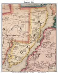 Somerset, Massachusetts 1858 Old Town Map Custom Print - Bristol Co.