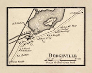 Dodgeville Village, Attleborough, Massachusetts 1858 Old Town Map Custom Print - Bristol Co.