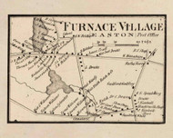 Furnace Village, Easton, Massachusetts 1858 Old Town Map Custom Print - Bristol Co.