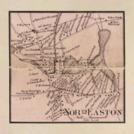 North Easton Village, Easton, Massachusetts 1858 Old Town Map Custom Print - Bristol Co.