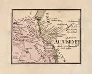 Accushnet Village, Fairhaven, Massachusetts 1858 Old Town Map Custom Print - Bristol Co.