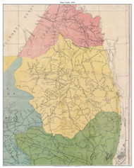 Town Creek Township, North Carolina 1910 Old Town Map Custom Print - Brunswick Co