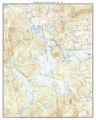 Mooselookmeguntic Lake 1942 - Custom USGS Old Topo Map - Maine 1