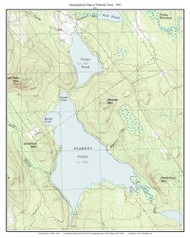Peabody & Foster Ponds 1983 - Custom USGS Old Topo Map - Maine 1