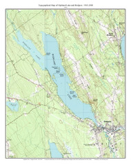 Highland Lake & Bridgton 1963-2000 - Custom USGS Old Topo Map - Maine 1