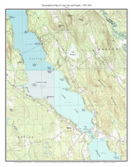 Long Lake & Naples 1983-2000 - Custom USGS Old Topo Map - Maine 1