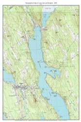 Long Lake & Bridgton 2000 - Custom USGS Old Topo Map - Maine 1