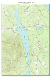 Moose Pond 1963 - Bridgton - Custom USGS Old Topo Map - Maine 1