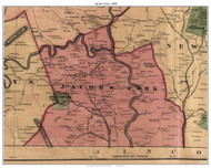 Jacobs Fork Township, North Carolina 1886 Old Town Map Custom Print - Catawba Co