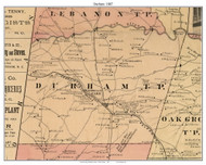 Durham Township, North Carolina 1887 Old Town Map Custom Print - Durham Co