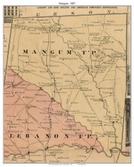 Mangum Township, North Carolina 1887 Old Town Map Custom Print - Durham Co