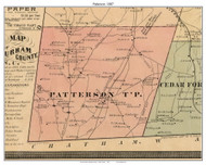 Patterson Township, North Carolina 1887 Old Town Map Custom Print - Durham Co