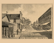 Mangum Street, Durham, North Carolina 1887 Old Town Map Custom Print - Durham Co