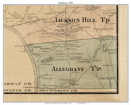 Alleghany Township, North Carolina 1890 Old Town Map Custom Print - Davidson Co