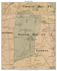 Silver Hill Township, North Carolina 1890 Old Town Map Custom Print - Davidson Co