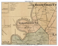 Yadkin College Township, North Carolina 1890 Old Town Map Custom Print - Davidson Co