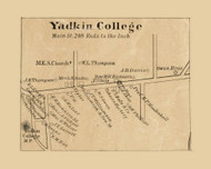 Yadkin College Village, North Carolina 1890 Old Town Map Custom Print - Davidson Co
