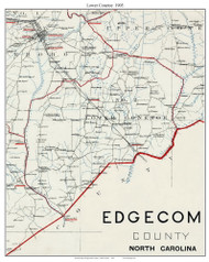 Lower Conetoe Township, North Carolina 1905 Old Town Map Custom Print - Edgecombe Co