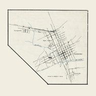Tarboro Village, North Carolina 1905 Old Town Map Custom Print - Edgecombe Co