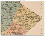 Clear Creek Township, North Carolina 1911 Old Town Map Custom Print - Mecklenburg Co