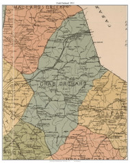 Crab Orchard Township, North Carolina 1911 Old Town Map Custom Print - Mecklenburg Co