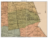 Huntersville Township, North Carolina 1911 Old Town Map Custom Print - Mecklenburg Co