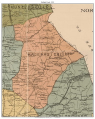 Mallard Creek Township, North Carolina 1911 Old Town Map Custom Print - Mecklenburg Co