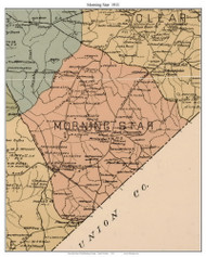 Morning Star Township, North Carolina 1911 Old Town Map Custom Print - Mecklenburg Co
