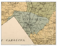 Pineville Township, North Carolina 1911 Old Town Map Custom Print - Mecklenburg Co