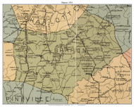 Sharon Township, North Carolina 1911 Old Town Map Custom Print - Mecklenburg Co