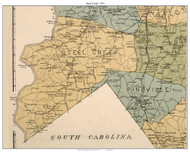 Steel Creek Township, North Carolina 1911 Old Town Map Custom Print - Mecklenburg Co
