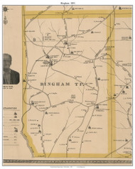 Bingham Township, North Carolina 1891 Old Town Map Custom Print - Orange Co
