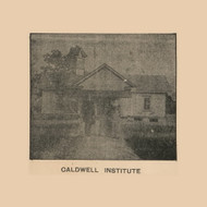 Caldwell Institute, North Carolina 1891 Old Town Map Custom Print - Orange Co