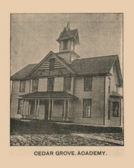 Cedar Grove Academy, North Carolina 1891 Old Town Map Custom Print - Orange Co