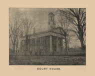 Court House, North Carolina 1891 Old Town Map Custom Print - Orange Co