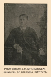Prof. McCracken, Principal of Caldwell Institute, North Carolina 1891 Old Town Map Custom Print - Orange Co